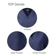 thumbnail image 2 of Dagacci Medical Uniform V-Neck 4-Way Stretch Scrub Set, Navy, L (Unisex), 2 of 3