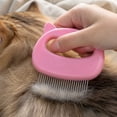 thumbnail image 3 of 4 inch Pet Deshedding Comb, Cat Ear Shaped Floating Fur Remover, Gentle Cleaning Grooming Brush for Dog Cat Shedding Hair Care, 3 of 5