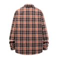 thumbnail image 4 of FAFWYP Mens Button Down Shirts Long Sleeve Casual Plaid Flannel Shirt Plaid Shacket Jacket with Pockets, 4 of 8