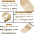 thumbnail image 2 of MY-LADY 100pcs 0.5g/Strands I Tip Remy Human Hair Extensions Micro Bead Loop Straight Balayage Hair Natural Hairpiece 18inch #60 Platinum Blonde, 2 of 8