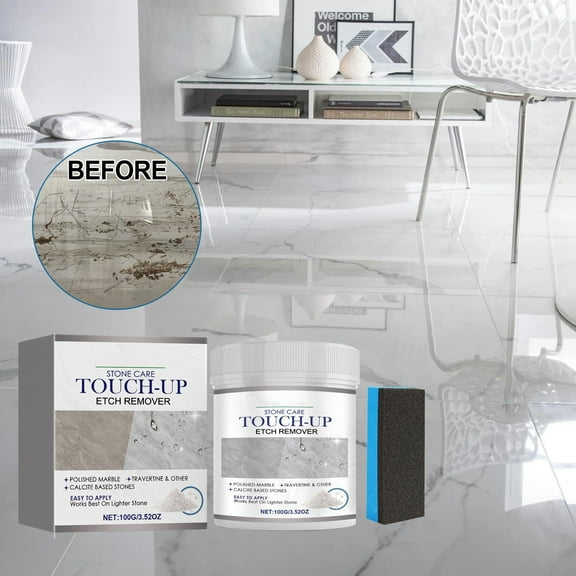 uvwlwu Powder Grade Stone Restoration Kit For Countertops Floors And High Shine Finish Easy To Use For Stones(Silver,6.2cm x 5.8cm)