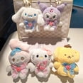 thumbnail image 2 of Sanrio-llavero con colgante de figura de peluche de Hello Kitty, accesorios de animales lindos, Kuromi My Melody Pom, Cinnamoroll Purin, 10cmYZL438-C Fivean Toy model, 2 of 2