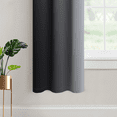 thumbnail image 2 of Yakamok Grommet Light Blocking Black Ombre Curtains,Room Darkening Window Drapes for Bedroom/Living Room Blackout, 42x63 inches, 2 Panels, 2 of 7