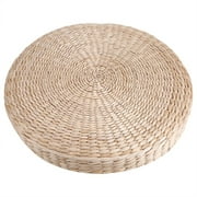Cosiki Pouf Tatami Seat Cushion, Straw Woven Round Yoga Meditation Mat for Indoor Decoration Rest, Beige