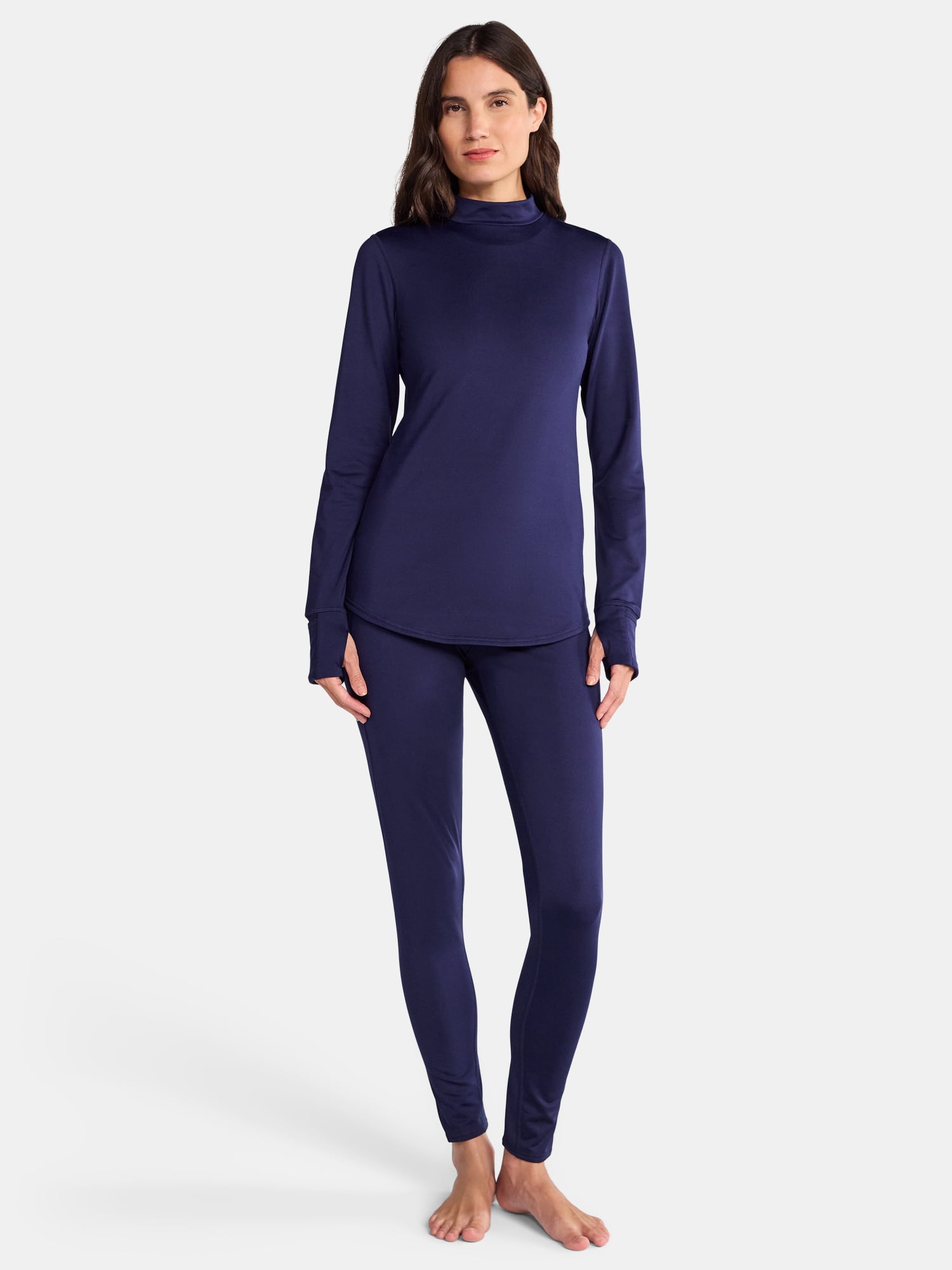 ClimateRight by Cuddl Duds Women's Warm Plush Warmth Mock Neck Base Layer Thermal Top, Sizes XS to 4X