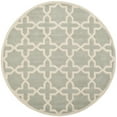 thumbnail image 2 of SAFAVIEH Chatham Giovanni Geometric Wool Area Rug, Gray/Ivory, 4' x 4' Round, 2 of 8