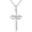 WHITE, variant on Soleilie 925 Sterling Silver Cross Necklace for Women Infinity Necklace 14K Rose Gold Plated Necklaces