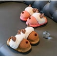 thumbnail image 5 of Fozruso Cozy Cartoon Reindeer Indoor Slippers For Kids Warm Toddler Shoes For Comfortable Winter Home Wear,Kids Plush Slip On Slippers Sizes 9.5 Little Kid(3-3.5 Years), 5 of 6