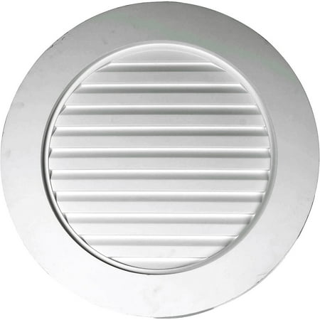 27"W x 27"H x 1 5/8"P, Plain Round Gable Vent Louver, w/ Wide Trim, Non-Functional