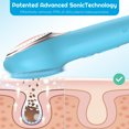 thumbnail image 2 of Sonic Facial Cleansing Brush, Silicone Face Scrubber Thermal Massage, Rechargeable Electric Face Scrubber Brush for Exfoliating, Deep Cleaning, Massaging - Blue, 2 of 7