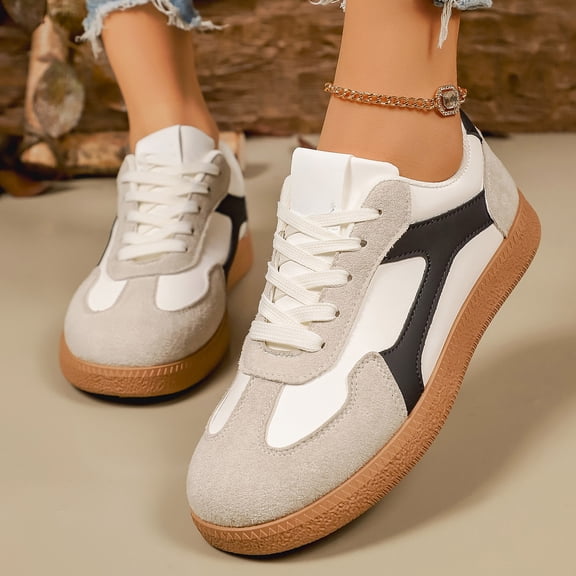 Sneakers For Women Business Casual Tennis Shoes Comfortable Lace Up Slip Women's Fashion Sneakers