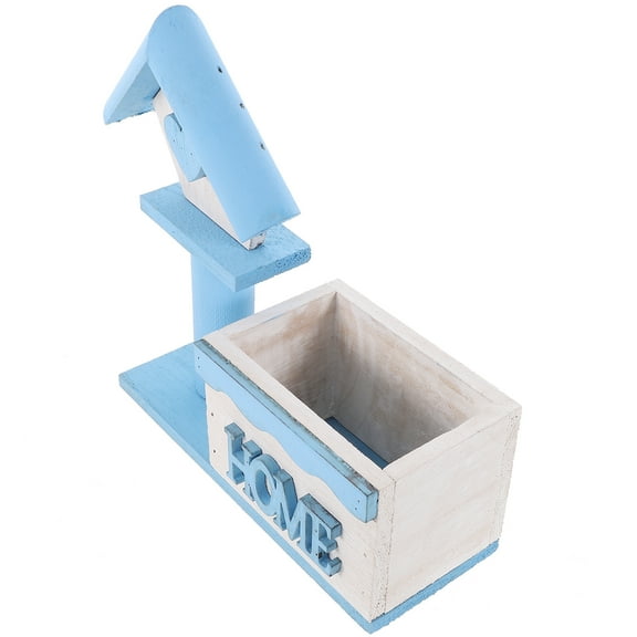 Wood House Flowerpot Window Box Indoor Small Plant Pot Succulent Flower Pot Decor