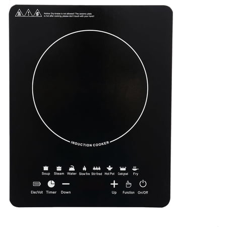 Electric Induction Cooktop, 750W Portable Electric Hot Plate with 8 Temp Levels Auto Pot Detection & Auto Shut-off 110V 50/60HZ Hot Plate Cooker for Countertop Cooking Heating & Energy Efficient
