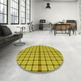 thumbnail image 3 of Ahgly Company Indoor Round Patterned Rubber Ducky Yellow Area Rugs, 7' Round, 3 of 6