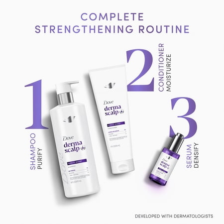 Dove Derma Scalp Density Boost Conditioner with Lamellar Serum, Glycerin and Zinc   Peptides for Hair Loss and Breakage, 9 fl oz 1 Count