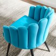 thumbnail image 4 of Side Dining Chair, Black Blue, Velvet, Modern Contemporary, Kitchen Room Cafe Bistro Restaurant Hospitality, 4 of 9