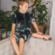 thumbnail image 4 of Fotbe Wave Ocean Animal Shark Pijama Estampada de 2 Piezas para Niños – Ropa de Dormir de Manga Corta Cómoda para Niños y Niñas, Camiseta y Shorts de Algodón-Large, 4 of 6