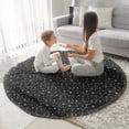 thumbnail image 3 of Black White Halloween Symbol Pattern Round Blanket,Comfortable Soft Flannel Throw Blanket,All Season,Warm Lightweight Blankets for Sofa Bed Couch Living Room Chair 47"x47", 3 of 5