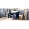 thumbnail image 3 of 36 - inch modern blue bathroom vanity with top sink solid wood MDF resin adjustable shelves concealed storage for tidy bathroom, 3 of 6