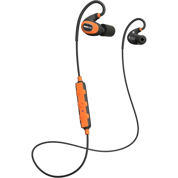 ISOtunes Hearing Protection Earbuds, PRO 2.0 Bluetooth Work Earbuds, Black and Orange