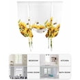 thumbnail image 6 of Sunflower Bee Tie Up Curtains for Window, Thermal Insulted Balloon Shade Adjustable Rod Pocket Curtains Valance Panels for Kitchen Bathroom Cafe 52 x 63 Watercolor Yellow White Summer Spring, 6 of 6