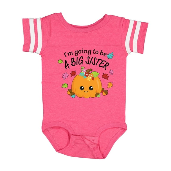 Inktastic I'm Going to Be a Big Sister Cute Halloween Pumpkin Girls Baby Bodysuit