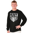 thumbnail image 4 of Heavy Hitter Baseball Fanatic Sports Men's Big & Tall Long Sleeve Graphic Tee Brisco Brands 2X, 4 of 5