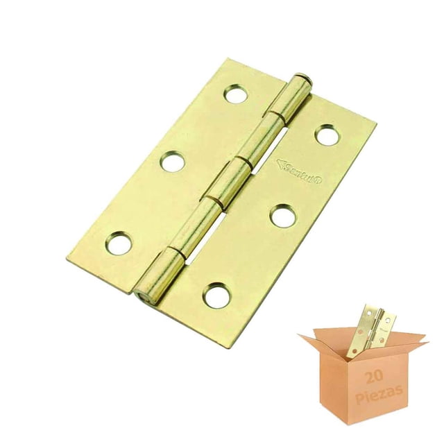 Bisagra Rectangular Santul 6948 Acero Dorado 3x1 15/16 20Pz