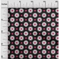 thumbnail image 2 of oneOone Polyester Spandex Black Fabric Floral Retro Dress Material Fabric Print Fabric By The Yard 56 Inch Wide, 2 of 4