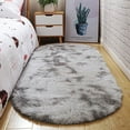 thumbnail image 3 of Oval Fluffy Ultra Soft Area Rugs for Bedroom Plush Shaggy Carpet  Indoor Modern Fuzzy Nursery Mats for Kids Room Bedside Nursery Mats, 3 of 4