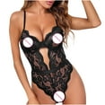 thumbnail image 4 of uublik Valentines Lingerie Set for Women Lace Plus Size Babydoll Sexy Naughty Bodysuit, 4 of 5