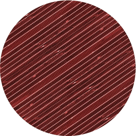 Ahgly Company Indoor Square Patterned Grapefruit Red Area Rugs, 3' Square