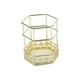 thumbnail image 2 of Portaplumas de metal dorado para escritorio, vaso organizador de brochas de maquillaje, portalápices de alambre para material de oficina, contenedor de almacenamiento para casa y oficina, 2 of 6