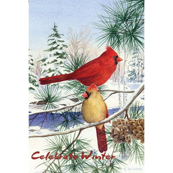Premier Garden Flag- Cedar Farm Cardinals