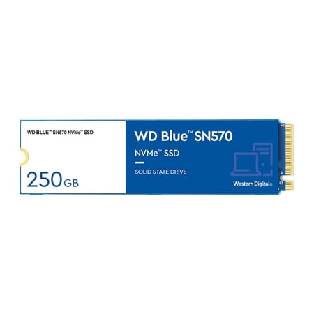 Walmeck Blue SN570 250GB SSD NVMe Solid State Drive M.2 2280 Interface Large Capacity High-speed Transmission Slim Compact SSD