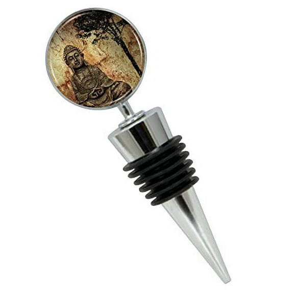 Buddha And Tree Wine Bottle Stopper In Gift Box, Perfect For House Warming Gift