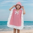 thumbnail image 2 of SUXIAN Cartoon Kids Hooded Beach Towel for Girls Boys Oversized Soft Hooded Towel Wrap for Bath Pool Beach Absorbent Robe Light Pink 3-4 Years, 2 of 4