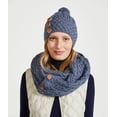 thumbnail image 2 of Ladies Adult Irish Wool Denim Blue Snood Scarf Made By Aran Woollen Mills, One size, 2 of 3