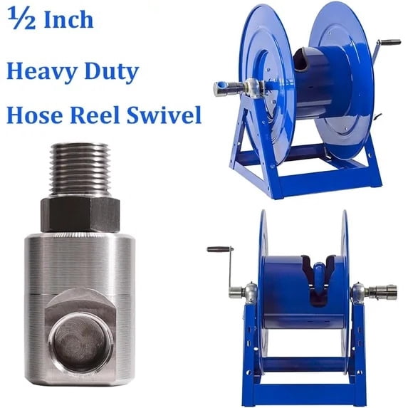 CATPAN 1/2 Inch Heavy Duty Hose Reel Swivel Compatible with Industrial and Home Steel Swivel Joint Air Hose Reel Parts, Replace for 9SS8MP50XFP50-Ni-AL #5124