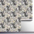 thumbnail image 4 of Mural extraíble de pared Macarena calcomanías bebé decoración hogar Papel de pared rayas retro 3D, 4 of 8