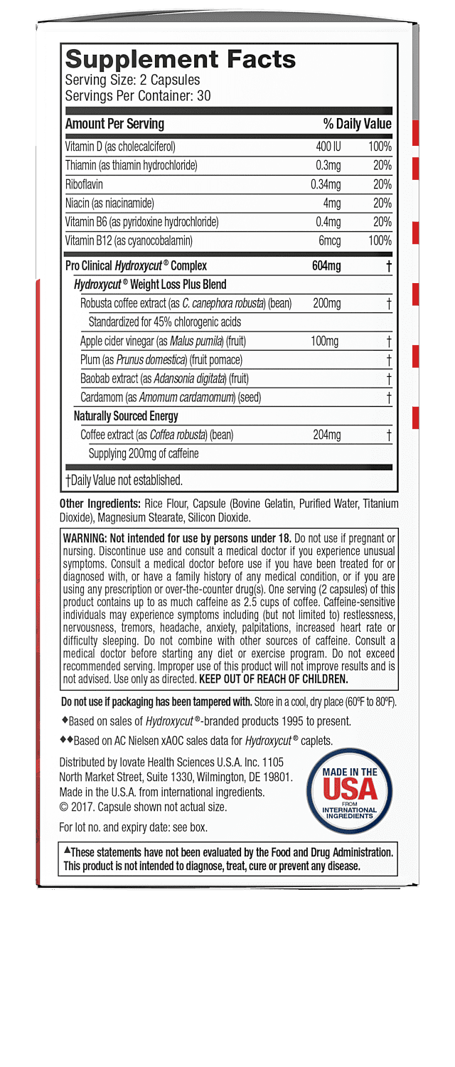 Pro Clinical Weight Loss Supplements with Apple Cider Vinegar, Burn Calories & Get Naturally Sourced Energy, 60 Pills
