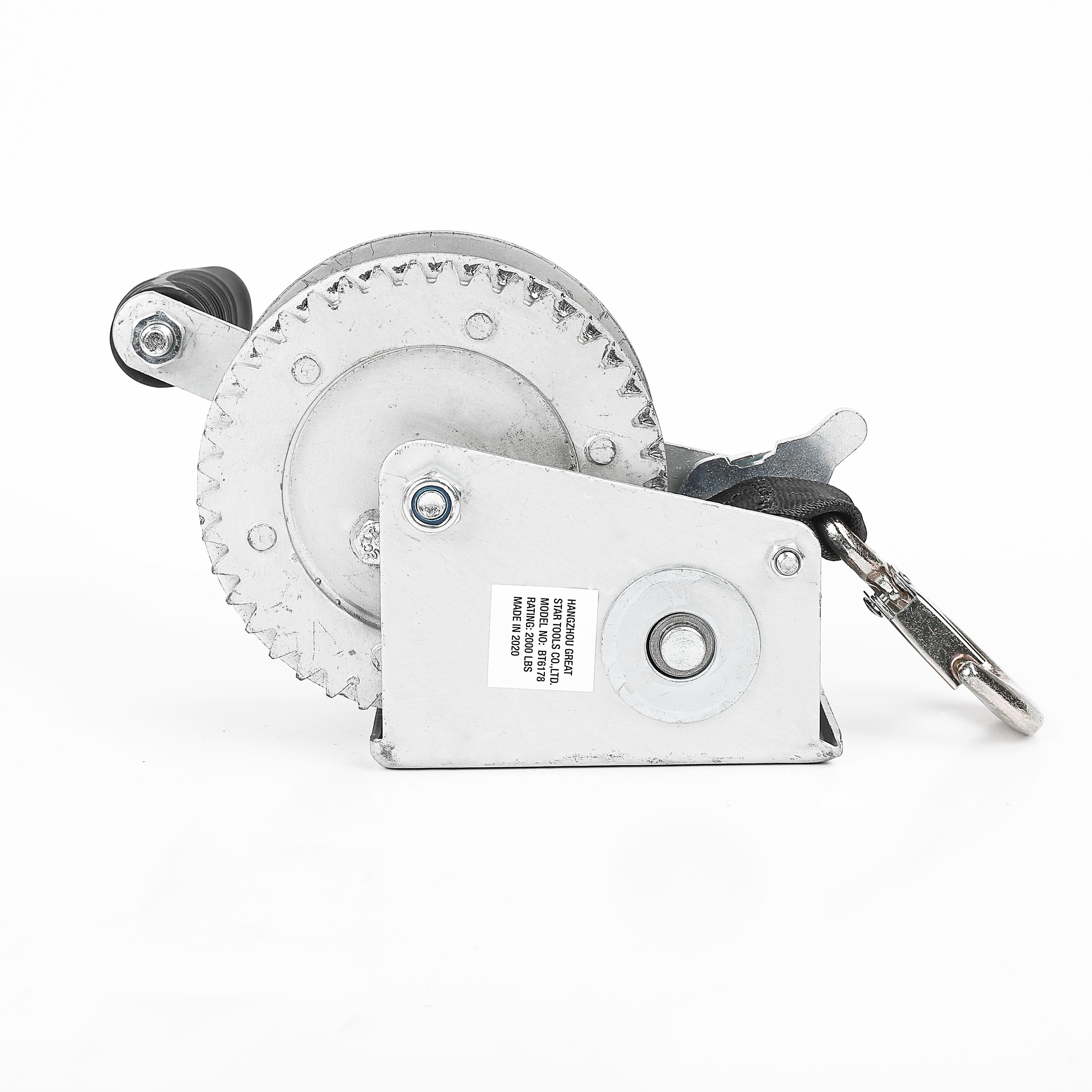 Ozark Trail 2000 lb Carbon Steel Trailer Winch with Strap, BT6178