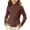 Coffee, variant on Ashirexll Girls Long Sleeve Shirts Ribbed Mock Neck Knit Pullover for Little Girls Fall Winter Layer 0-12 Years