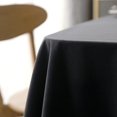 thumbnail image 3 of Mantel rectangular impermeable y resistente a las manchas, tela sin arrugas, lavable, cubierta de mesa de poliéster para comedor/fiesta/buffet/boda (1m*1,6m. Negro), 3 of 5