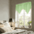 thumbnail image 4 of Dezytech Sheer Beaded Valance Curtain for Bedroom, 51" x 24" Rod Pocket Short Curtain Panel - Country Scalloped Window Treatment for Farmhouse, Kitchen, Bathroom, Cafe, 4 of 6