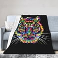 thumbnail image 1 of ZICANCN Anti-Pilling Flannel Bed Throw Blankets Tiger -Couch-Ultra-Soft Micro Fleece Sofa Bed Camping Travel Blanket for Adults Tiger Design Animal Head Nature Wild 40"x30", 1 of 8