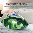 thumbnail image 4 of Yayeee Pillowcase Standard Size Set of 2 Satin Wrinkle Resistant Envelope Pillow Case, Green Camouflage Pattern, 4 of 8
