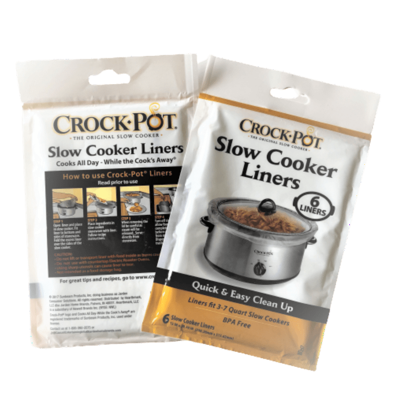Slow Cooker Liners Compatible For Crock Pot 6-7 Quart Oval Slow
