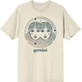 thumbnail image 3 of Gemini Zodiac Sign Adult Natural Crew Neck Short Sleeve Tee-Large, 3 of 4