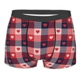 thumbnail image 4 of Goofa Heart Plaid Printed Men's Boxer Briefs Underwear, Moisture-Wicking Underwear, Trunk,Soft and Breathable Cotton Underwear-XX-Large, 4 of 9
